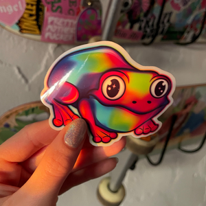 Trippy Frog Vinyl Sticker