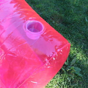 90s Style Hot Pink Inflatable Loveseat