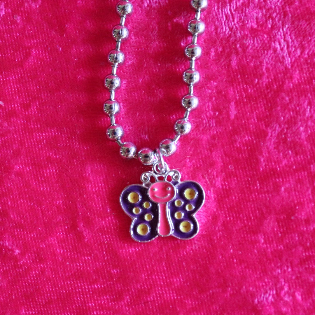 Y2K Butterfly Ball Chain Necklace