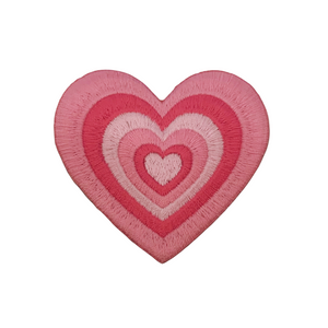 Y2K Heart Iron-on Patch - Bubble Gum